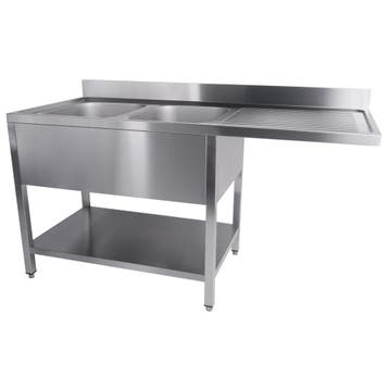 Voorlader-Spoeltafel | RVS | 2 Spoelbakken (Links) |, Verzenden, Nieuw in verpakking