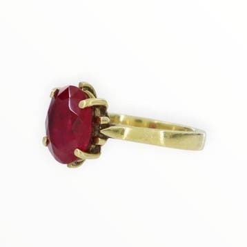Bague - 18 carats Or jaune Rubis, Handtassen en Accessoires, Ringen, Nieuw