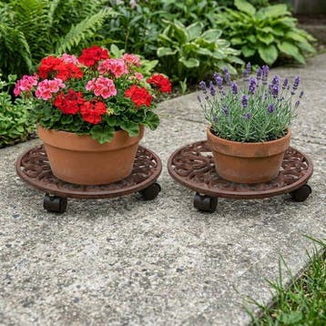 Trolley (2) - Gietijzer - Pair Plantenwagen