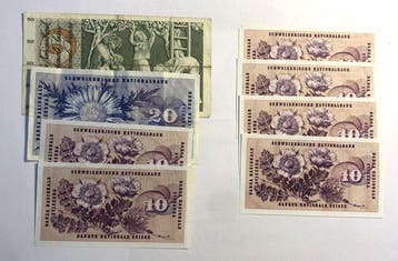 Suisse. - 8 Banknotes - 1963/1973 (Sans prix de réserve)
