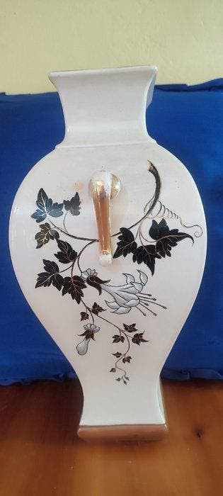 Sarreguemines - Vaas - 864 - Sarreguimenes - Franse vaas met, Antiek en Kunst, Antiek | Glaswerk en Kristal