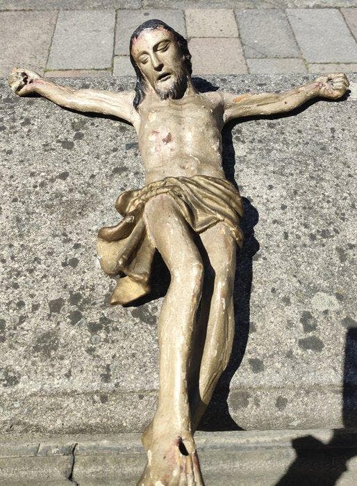 sculptuur, Corpus Christi - 50 cm - Hout, Antiquités & Art, Art | Art non-occidental