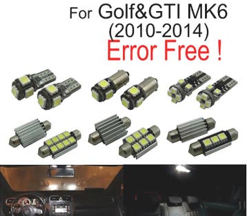 KIT 14 AMPOULES LED INTÉRIEUR POUR VOLKSWAGEN VW GOLF 6 MK6, Auto-onderdelen, Verlichting, Verzenden, Nieuw