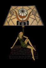 Tafellamp - Glas, Metaal, Brons, Lood, Hars - Stijl van