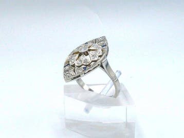 Ring - 18 karaat Witgoud Diamant (Natuurlijk), Nieuw