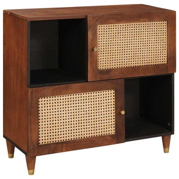 vidaXL Dressoir Bruin 80 x 33,5 x 75 cm Massief Mango Hout, Verzenden, Nieuw