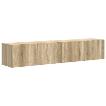 vidaXL TV Wandkast 2 st Sonoma Bewerkt hout, Verzenden