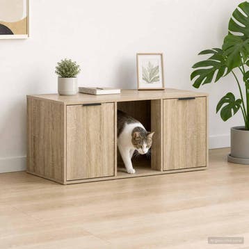 vidaXL Kattenkrat Meubel Sonoma Eiken 100 x 49 x 45 cm, Verzenden