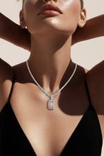Halsketting - 14 karaat Witgoud - 21.48ct. tw. Roze Diamant, Nieuw