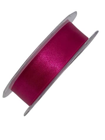 Dubbelsatijn lint 207 Azalea cyclaam 25 mm rol 25 meter, Nieuw