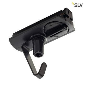 SLV 1-Fase-Rail adapter met haak zwart, Huis en Inrichting, Verzenden, Nieuw, Metaal