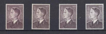 Belgique 1952/1975 - toutes les nuances des types de papier