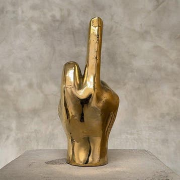 sculptuur, NO RESERVE PRICE - Middlefinger Sculpture - 20 cm