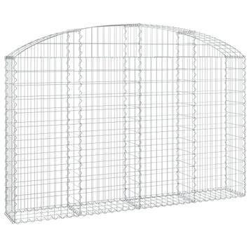 vidaXL Schanskorf gewelfd 200x30x120/140 cm gegalvaniseerd, Verzenden, Nieuw
