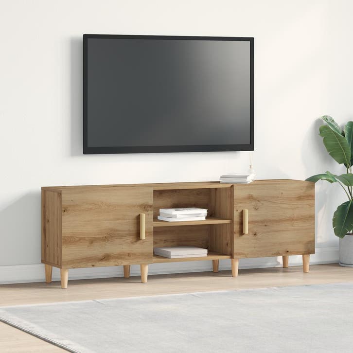 vidaXL TV Kast artisanaal eikenkleurig 150 x 30 x 50 cm, Huis en Inrichting, Kasten |Televisiemeubels, Nieuw, Verzenden