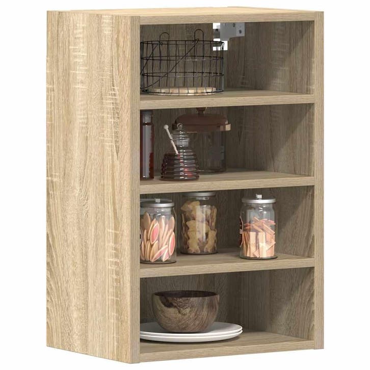 vidaXL Bovenkast Riga 40x29,5x60 cm bewerkt hout sonoma, Huis en Inrichting, Kasten | Overige, Nieuw, Verzenden