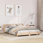 Massief Grenen Bedframe 120x200 | Retour Deal -54%!, Huis en Inrichting, Slaapkamer | Bedden, Bruin, Verzenden, Nieuw, Twijfelaar
