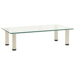 vidaXL Tv-meubel 60x35x17 cm gehard glas transparant, Verzenden, Nieuw