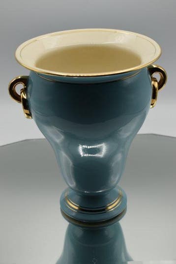 Keramis Boch - Raymond Chevallier - Vase - Bleu Pastel -, Antiquités & Art