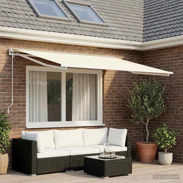 vidaXL Vervangingsdoek voor zonnescherm Crèmekleurig 600 ×, Verzenden