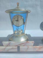 Horloge et parure de cheminée - Antique Marbre, Laiton -