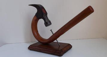 sculptuur, Harakiri - 20 cm - Hout, Staal