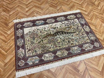 China, Hereke - Tapis - 140 cm - 93 cm - tapis en soie