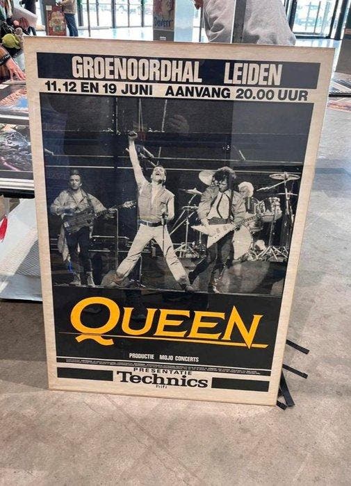 Technics - Zeldzame Queen Poster 1986 (Hot Space Tour), Antiek en Kunst, Kunst | Tekeningen en Fotografie