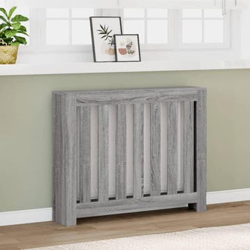 vidaXL Radiatorombouw 104x20x82 cm bewerkt hout grijs sonoma, Verzenden
