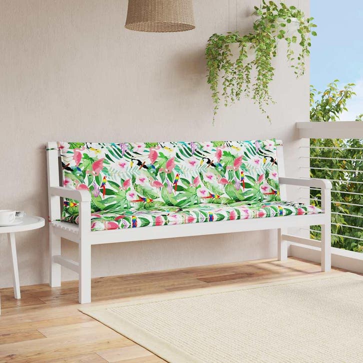 vidaXL Tuinbankkussens 2 st 150x50x7 cm stof meerkleurig, Huis en Inrichting, Woonaccessoires | Kussens, Nieuw, Verzenden
