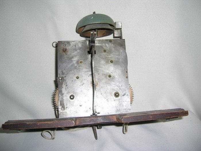 horloge de parquet - Antique Bois, Laiton, Métal - 1800-1850, Antiek en Kunst, Antiek | Klokken