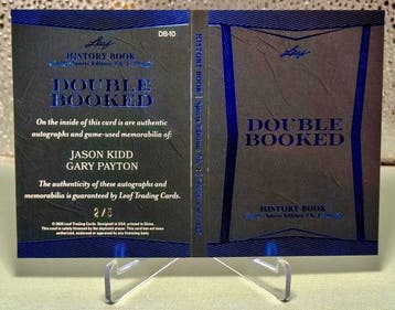 2023 Leaf History Book Jason Kidd, Gary Payton Carte, Nieuw