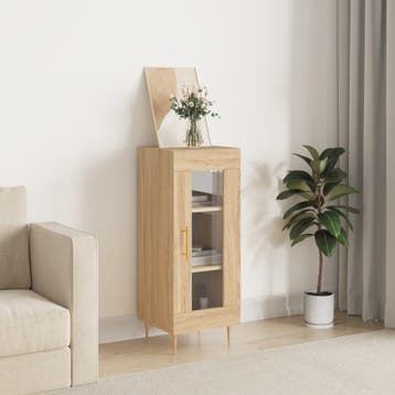 vidaXL Dressoir 34,5x34x90 cm bewerkt hout sonoma eiken, Verzenden