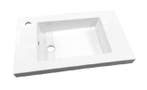 Slim wastafel voor meubel 60 cm (Ondiep) 35 cm met kraan gat, Ophalen of Verzenden, Nieuw