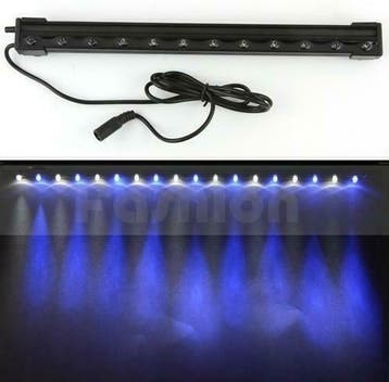Aquarium LED licht lucht- gordijn BLAUW WIT 47cm, Verzenden, Nieuw