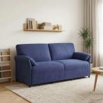 vidaXL 3-Zits Sofa Politieblauw 198 x 83 x 95 cm Fluweel, Verzenden, Nieuw