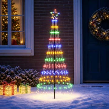 vidaXL LED kerstboom EKENAS 180 cm 230 LEDs Meerkleurig, Verzenden, Nieuw