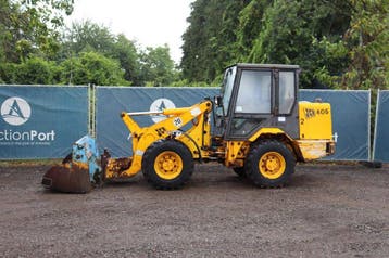 Veiling: Wiellader JCB 406 Diesel 33.5kW 1993 (Marge), Ophalen