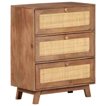 vidaXL Dressoir 61x35x76 cm massief mangohout, Verzenden, Nieuw
