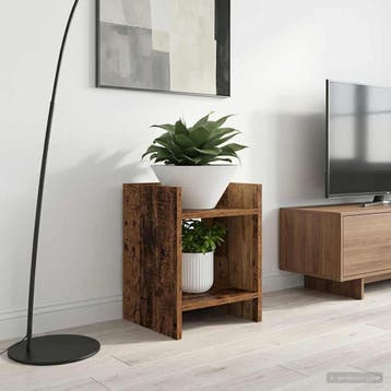 vidaXL Plantenstand Oud hout 30 x 30 x 40 cm Bewerkt hout, Verzenden
