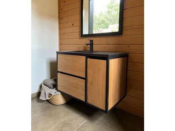 Veiling - Casajoy Eiken badkamermeubel 80cm, Huis en Inrichting, Badkamer | Badkamermeubels, Nieuw