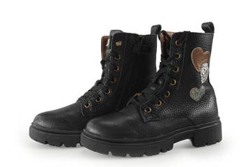 IK-KE Veterboots Meisjes in maat 30 Zwart, Verzenden, Jongen of Meisje, IK-KE, Schoenen