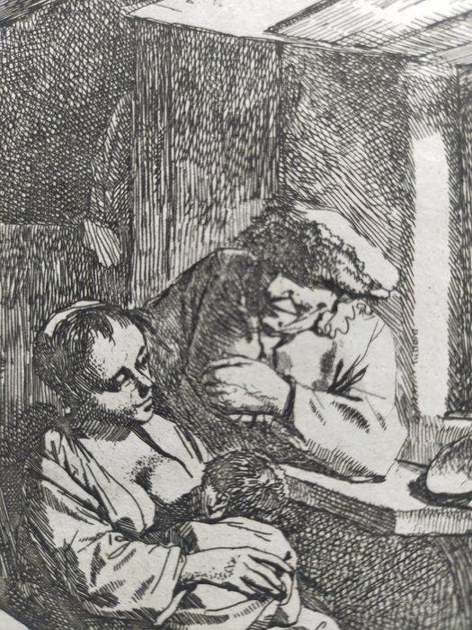 Cornelis Bega (c.1620/32-1664) - La madre e il padre, Antiek en Kunst, Antiek | Overige Antiek