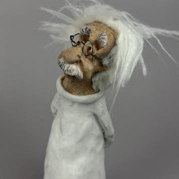 Anna Em - No reserve - Albert Einstein…. hand made, Antiek en Kunst, Kunst | Schilderijen | Modern