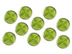 Set van 10 ronde waterpasjes (32x7 mm, groen), Verzenden, Nieuw