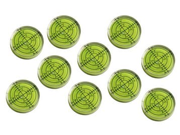 Set van 10 ronde waterpasjes (32x7 mm, groen), Verzenden, Nieuw