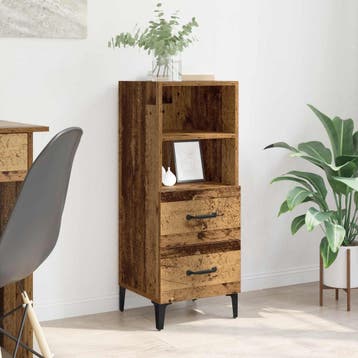 vidaXL Dressoir Oud hout 34 x 34,5 x 90 cm Bewerkt hout, Verzenden