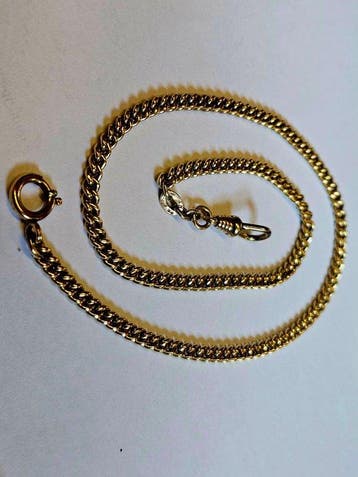 Chaîne - 18 carats Or jaune - Chaîne de montre en or 750,