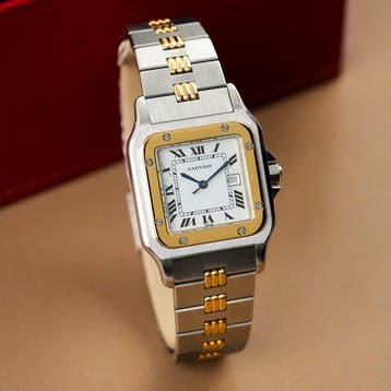 Cartier - Santos Carrée Gold&Steel - 2961 (sg.397) - Homme -