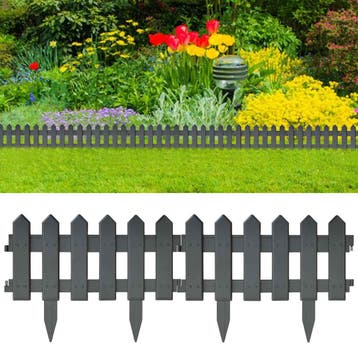 vidaXL Gazonranden 25 st 10 m PP antracietkleurig, Verzenden